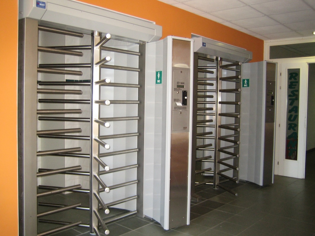 Turniket pro vstup na WC -Restaurace Baileys Rozvadov 